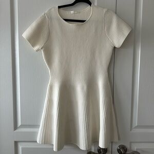 OAK + FORT Ribbed Short Sleeve Mini Dress